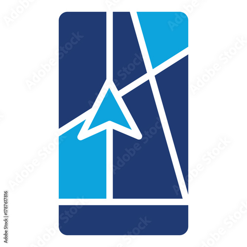 Gps navigation mixed color icon