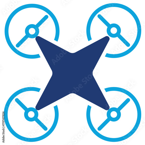 Drone mixed color icon