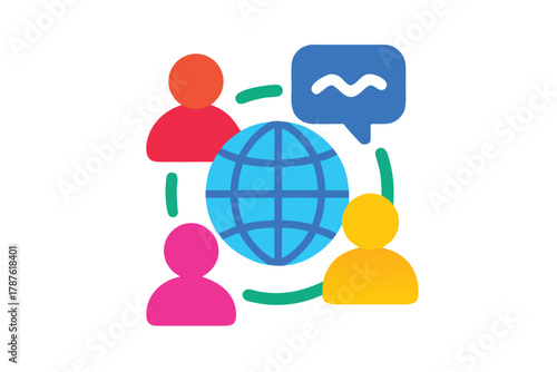 Global communication and internet concept vector