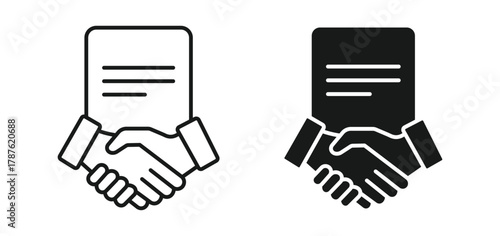 legal Agreement icon  , Symbolizes partnership, trust, or signing a deal. vector illustration .