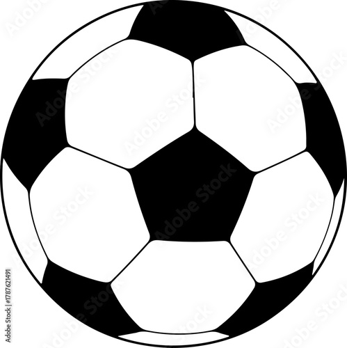 Soccer ball silhouette vector illustration