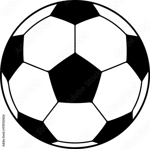 Soccer ball silhouette vector illustration