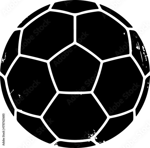 Soccer ball silhouette vector illustration