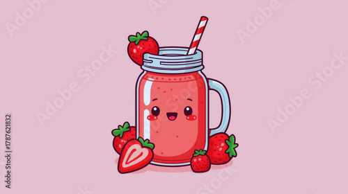 fresh strawberry juice_ai
