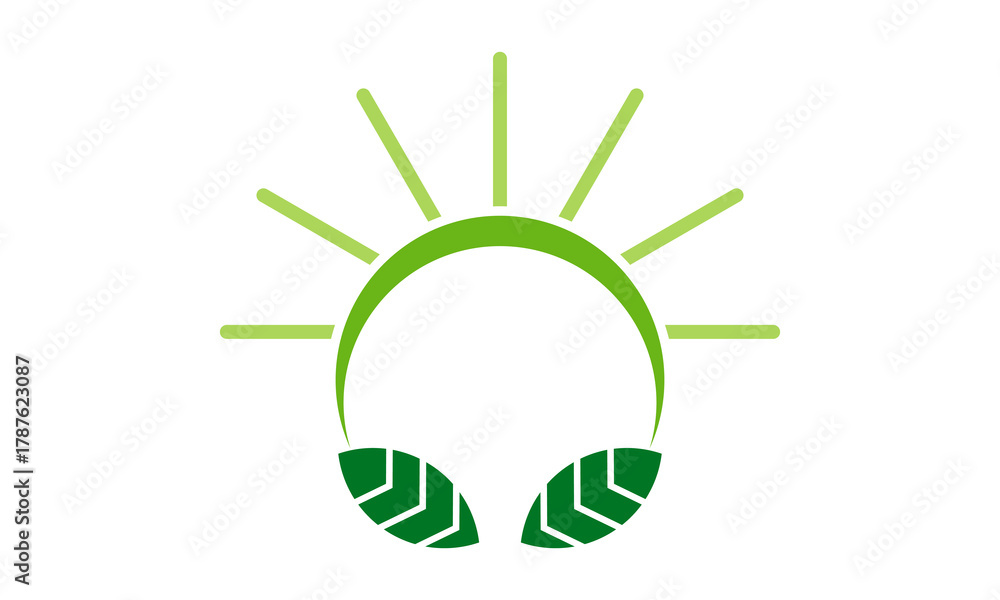 Obraz premium abstract green leaf with arch logo