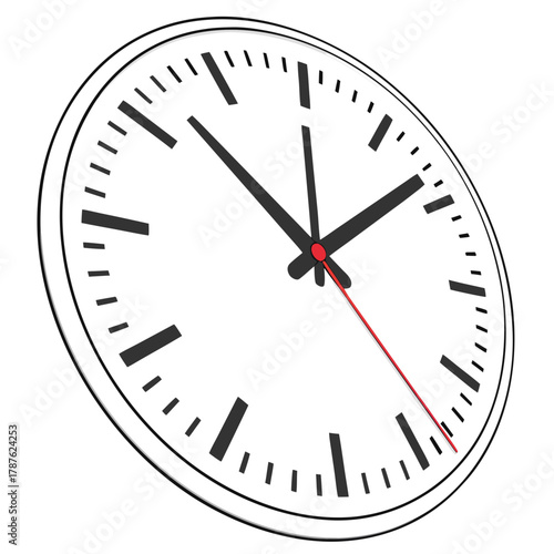 Analog clock showing the time, time concept