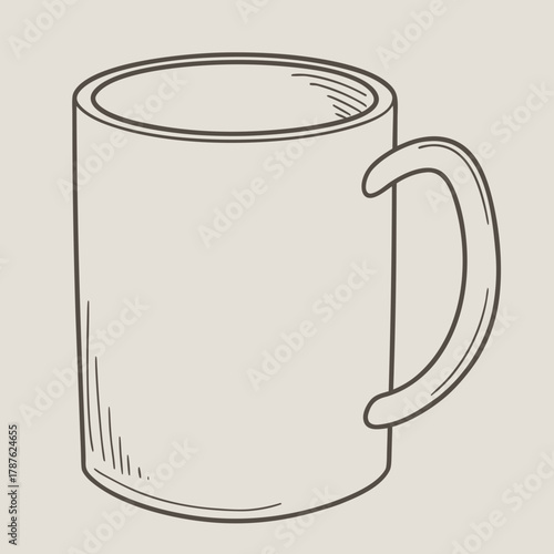 Illustration of a simple ceramic mug