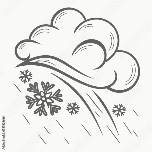 Illustration of a snowstorm