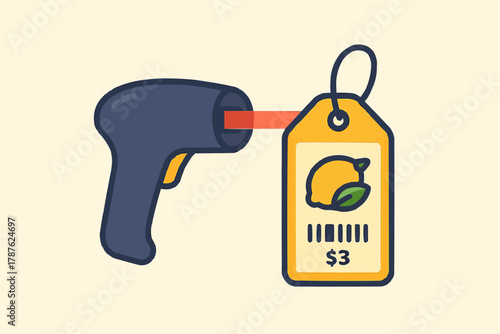 Red business safety tool symbol illustration of electric drill and plug vector icon
