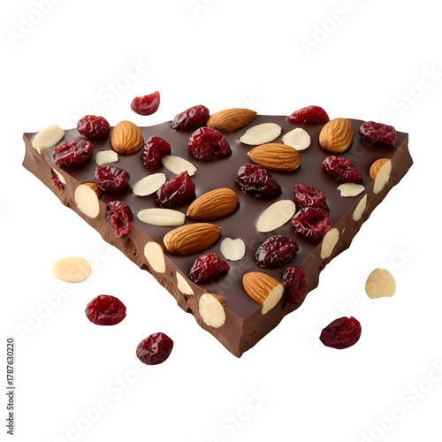 Chocolate Bark with Almonds and Cranberries: A Sweet Treat.
