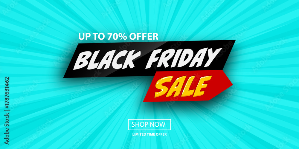 Fototapeta premium black friday sale banner