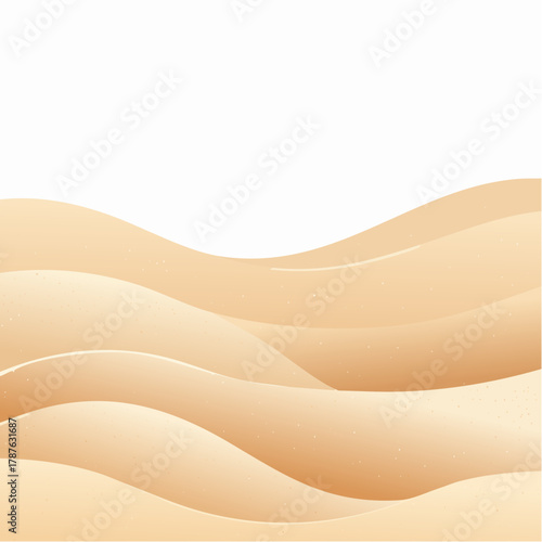 A calming background formed with flowing waves of sand showing soft curves and natural textures.