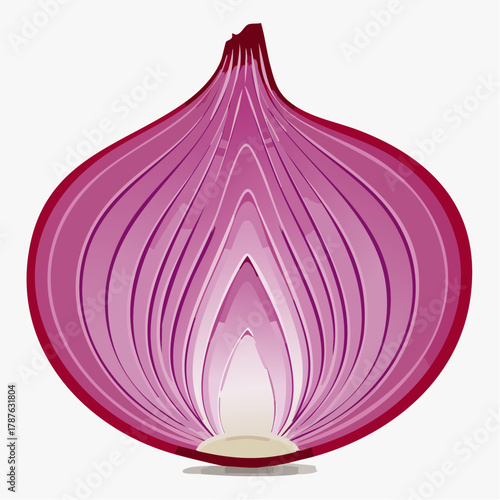 A macro shot focuses on the layered, dry, and brittle outer skin of a large red onion bulb.