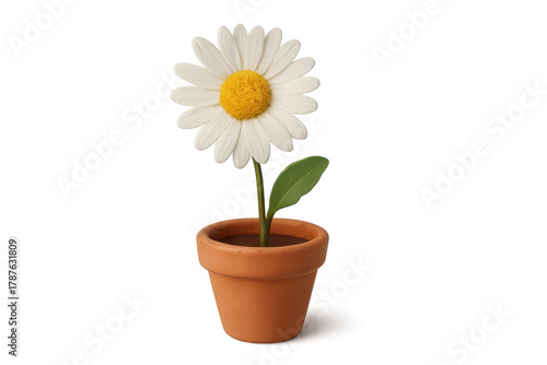 Wallpaper Mural Potted claymation daisy flower with transparent background Torontodigital.ca