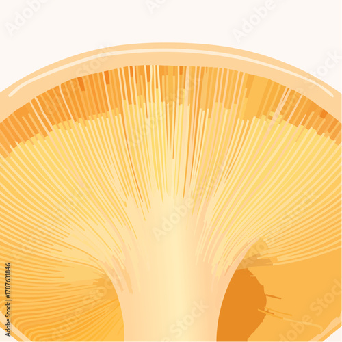 An extreme close-up of the tiny, intricate ridges and pores found on the surface of a mushroom cap.