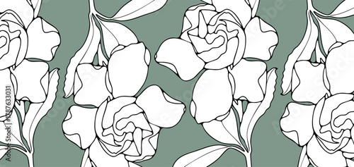 Minimalistic floral design for wallpapers, covers, textiles