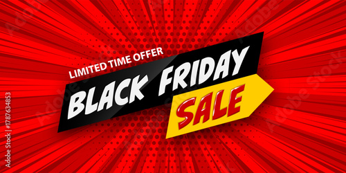 Black Friday sale limited offer vector
