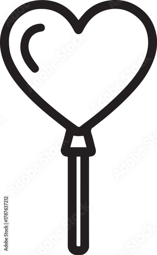 A Heart-shaped Balloon, symbol of love and affection, floats with delicate grace, a simple yet powerful representation of emotional connection.