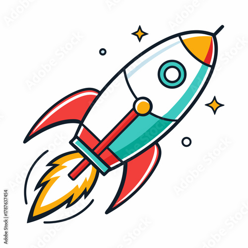 Upward Trajectory Rocket - Growth and Momentum