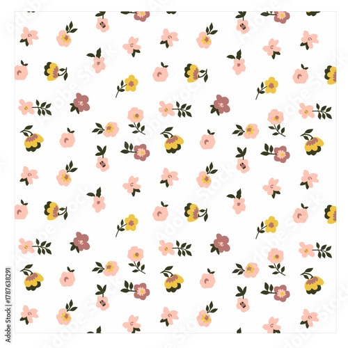 flower print pattern  all over vector