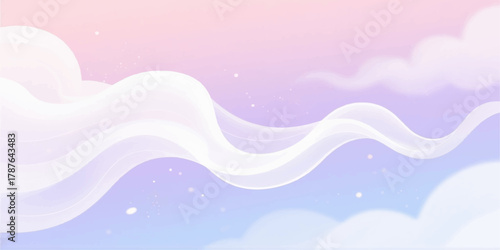 Abstract blue vector background illustration with flowing wave lines and light pattern design