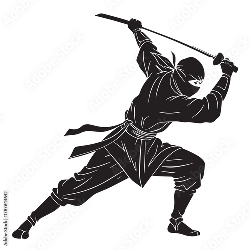 Black apocalyptic Silhouette Vector, High Quality Illustration on White Background