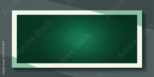 Green chalkboard with chalk in classroom illustration