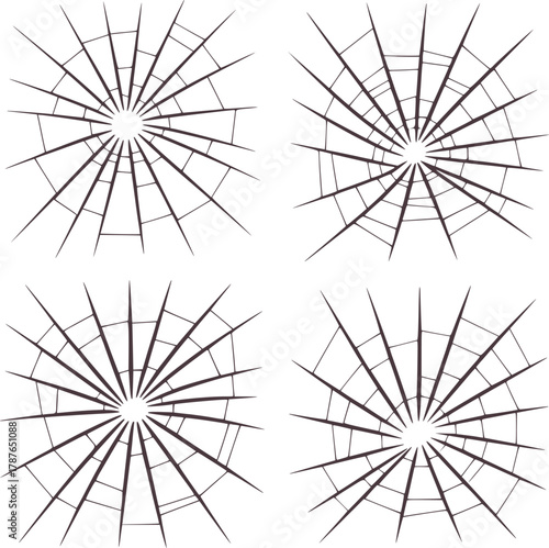 Black white spiderweb illustrations pattern
