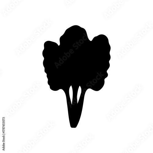 Swiss chard silhouette vector flat illustration design.