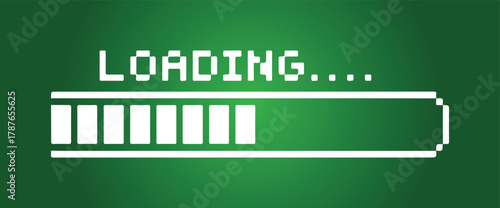 Modern Digital Loading UI Element. Vector Illustration