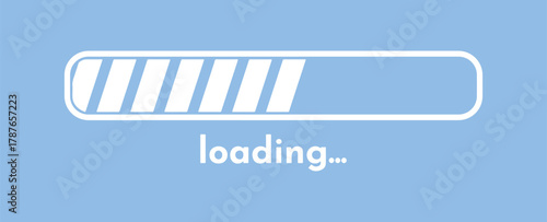 Blue Arrow Progress Bar. Futuristic Loading Process Interface Design. Vector Illustration eps 10