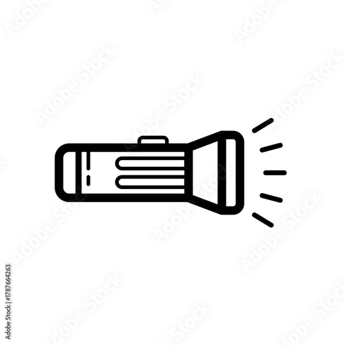 Flashlight illumination - vector icon