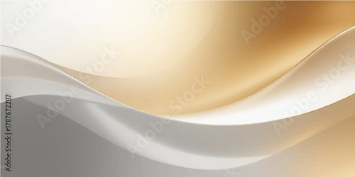 Abstract vector wave background illustration with gray and blue lines for a modern design template