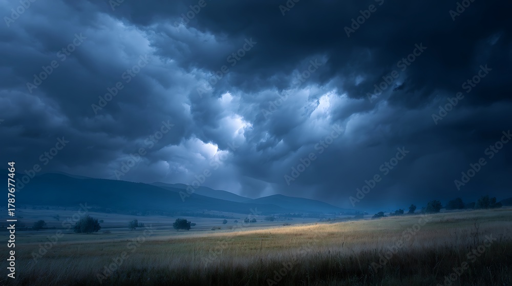 Obraz premium storm clouds over water