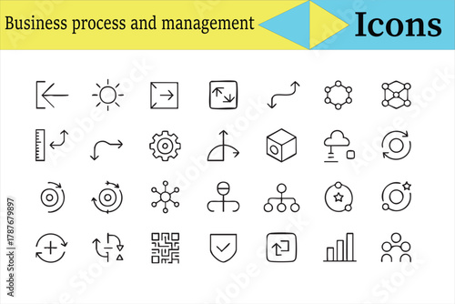 Process optimization and workflow icons