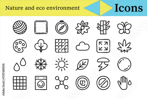 Eco and green energy symbols