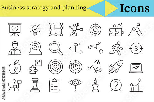 Planning and business icons