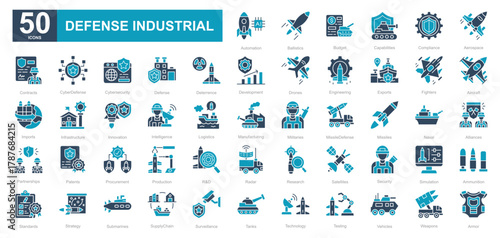 Defense Industrial dualtone iconset