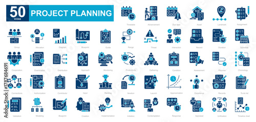 Project Planning dualtone iconset