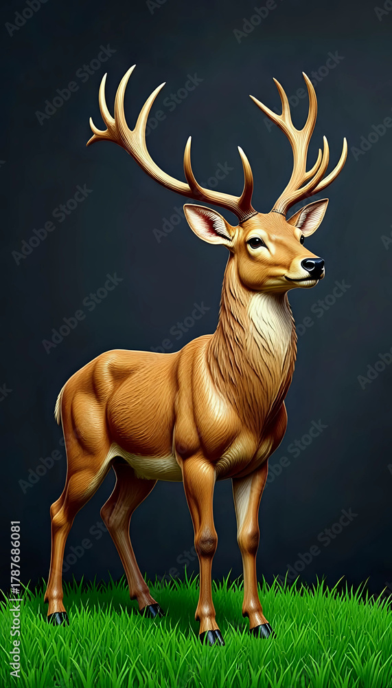 Fototapeta premium Deer standing in the forest