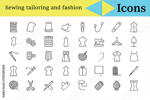 Fashion and garment making icons