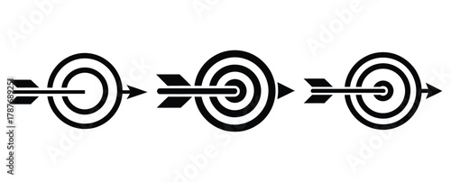 valentine arrow target silhouette Valentine icon set,Black color simple Vector icons