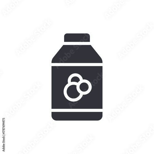 Supplement Bottle Icon For Healthcare And Nutrition Product