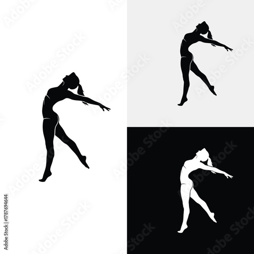 pilates logo vector icon illustration