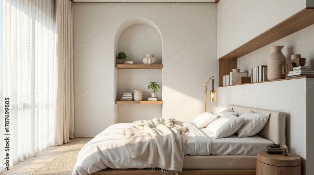 Fototapeta premium bedroom with bed