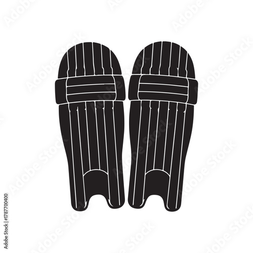 Pair of cricket pad illustration design on white background