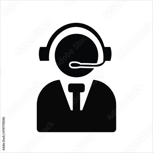 operator icons. simple solid vector