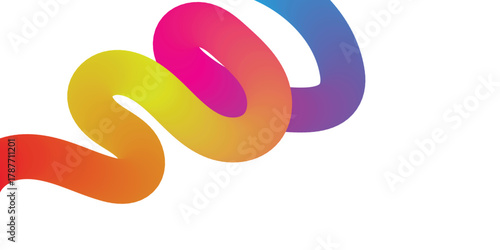 Wallpaper Mural 3D gradient ribbon in a fluid, abstract design, perfect for modern backgrounds.	 Torontodigital.ca