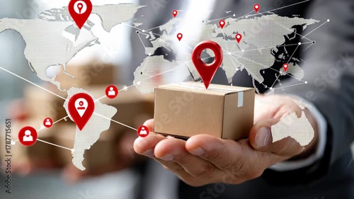Understanding global logistics through digital mapping and package tracking in a modern business environment
