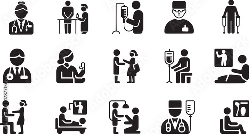 Business teamwork icons set. Collaboration, meeting, communication, partnership, management, success, idea, leadership, planning, support, organization, goal, growth, innovation, corporate, teamwork, 